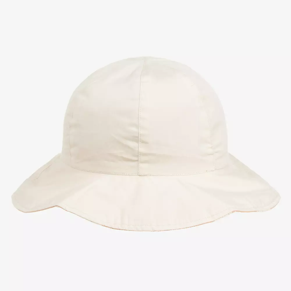 Liewood-قبعة للشمس بوجهين قطن لون بيج وزهري للبنات | Childrensalon Outlet