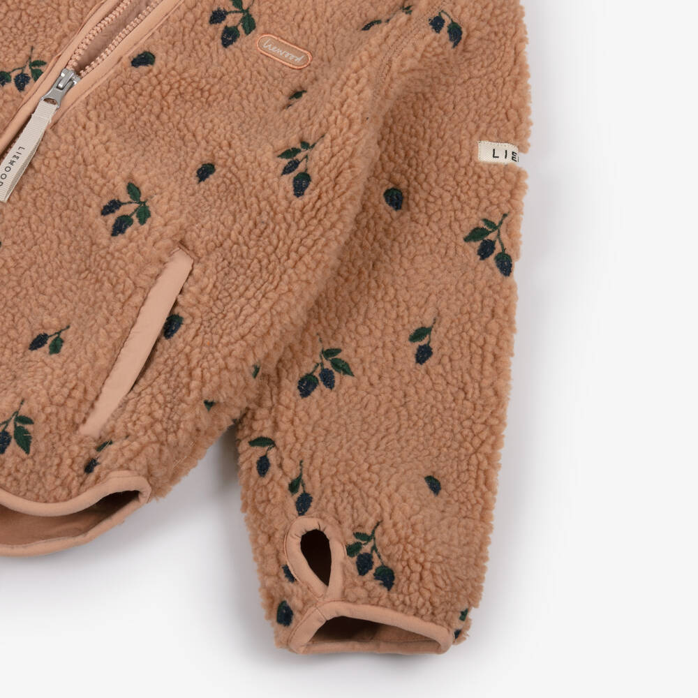 Liewood-Girls Pink Berry Fleece Jacket with Ears | Childrensalon Outlet