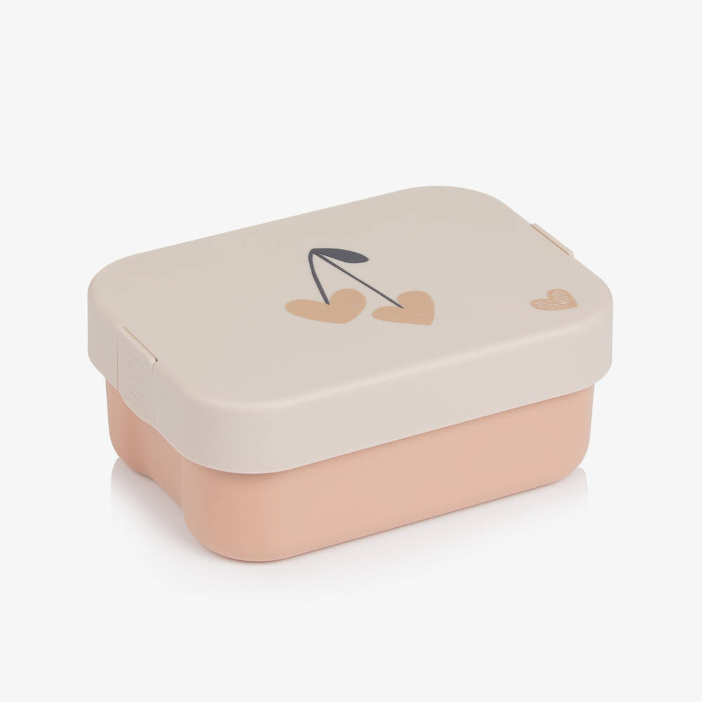 Liewood-Girls Pink Cherry Lunchbox with Cherry Motif (19cm) | Childrensalon Outlet