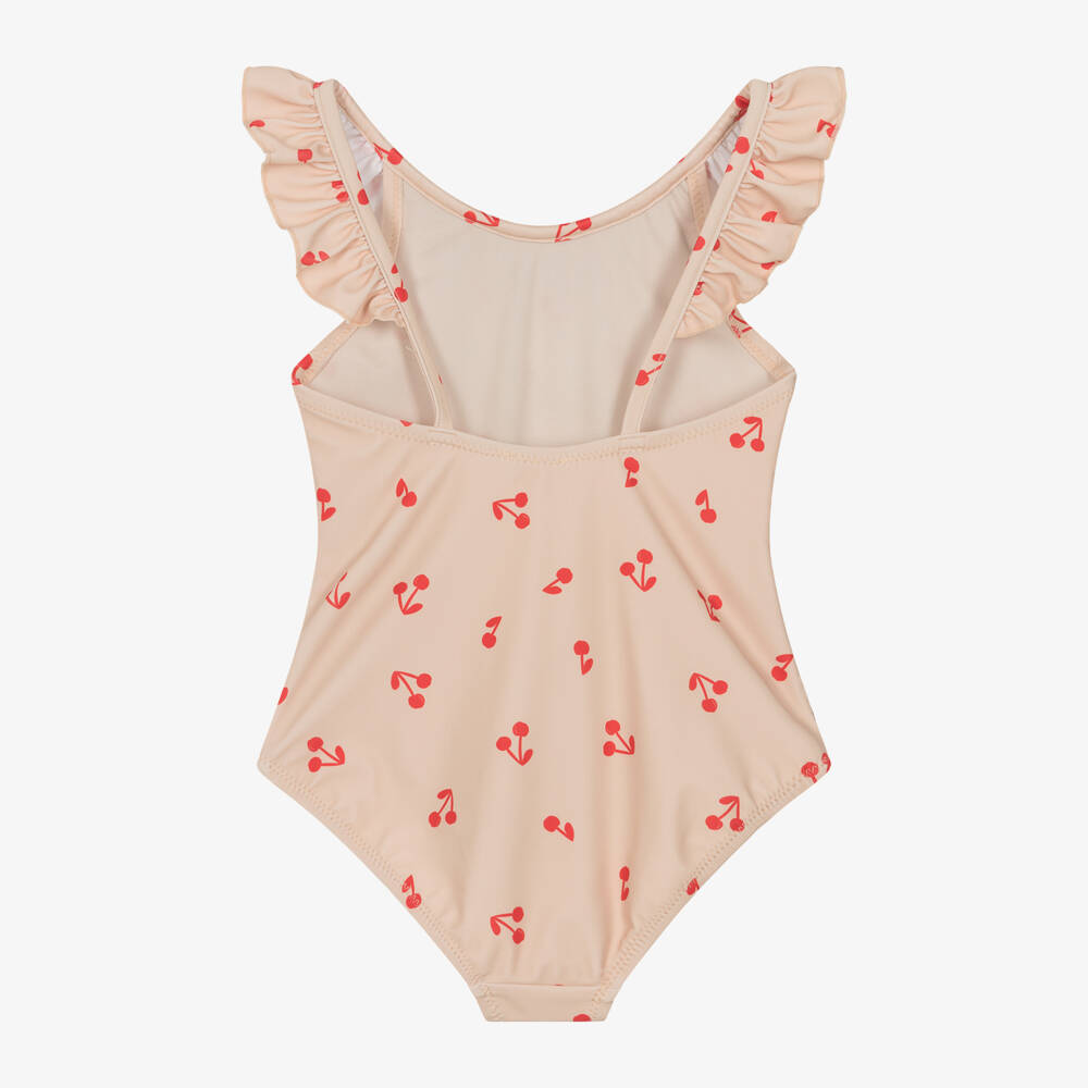Liewood-Girls Pink Cherry Ruffle Swimsuit | Childrensalon Outlet