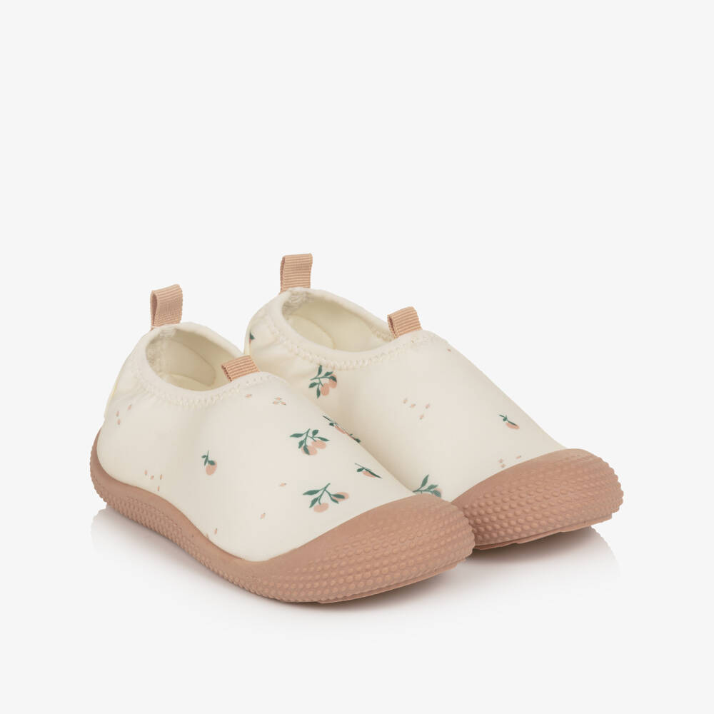 Liewood-Girls Pink Peach Print Aqua Shoes | Childrensalon Outlet