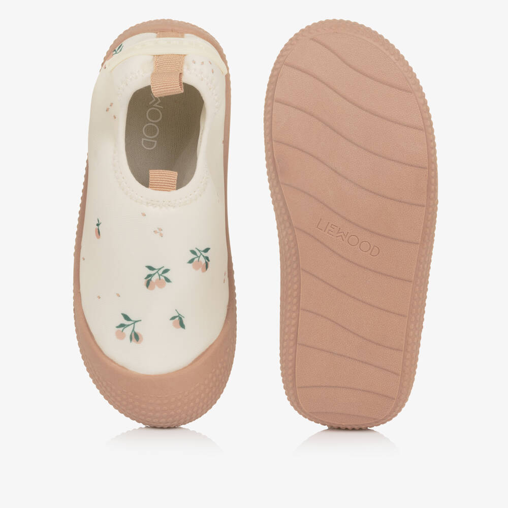 Liewood-Girls Pink Peach Print Aqua Shoes | Childrensalon Outlet