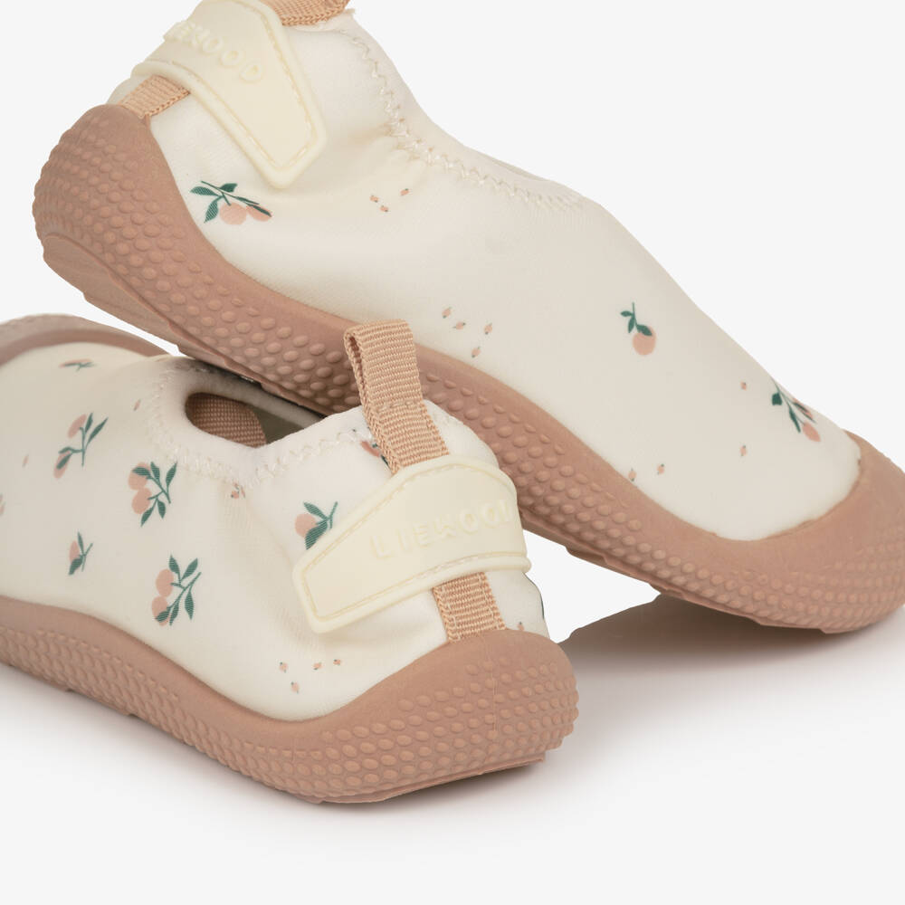 Liewood-Girls Pink Peach Print Aqua Shoes | Childrensalon Outlet