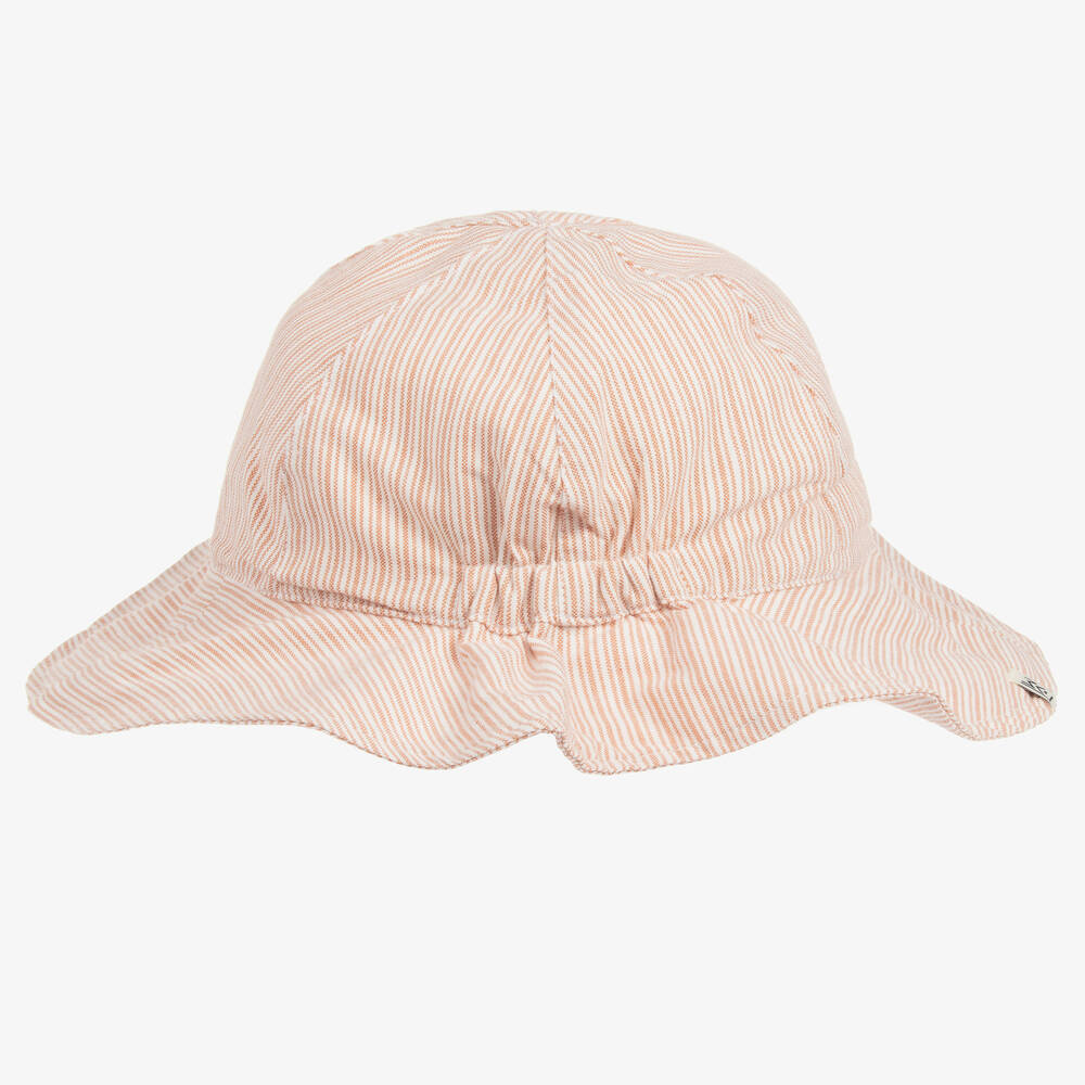 Liewood-Girls Pink Striped Organic Cotton Sun Hat | Childrensalon Outlet
