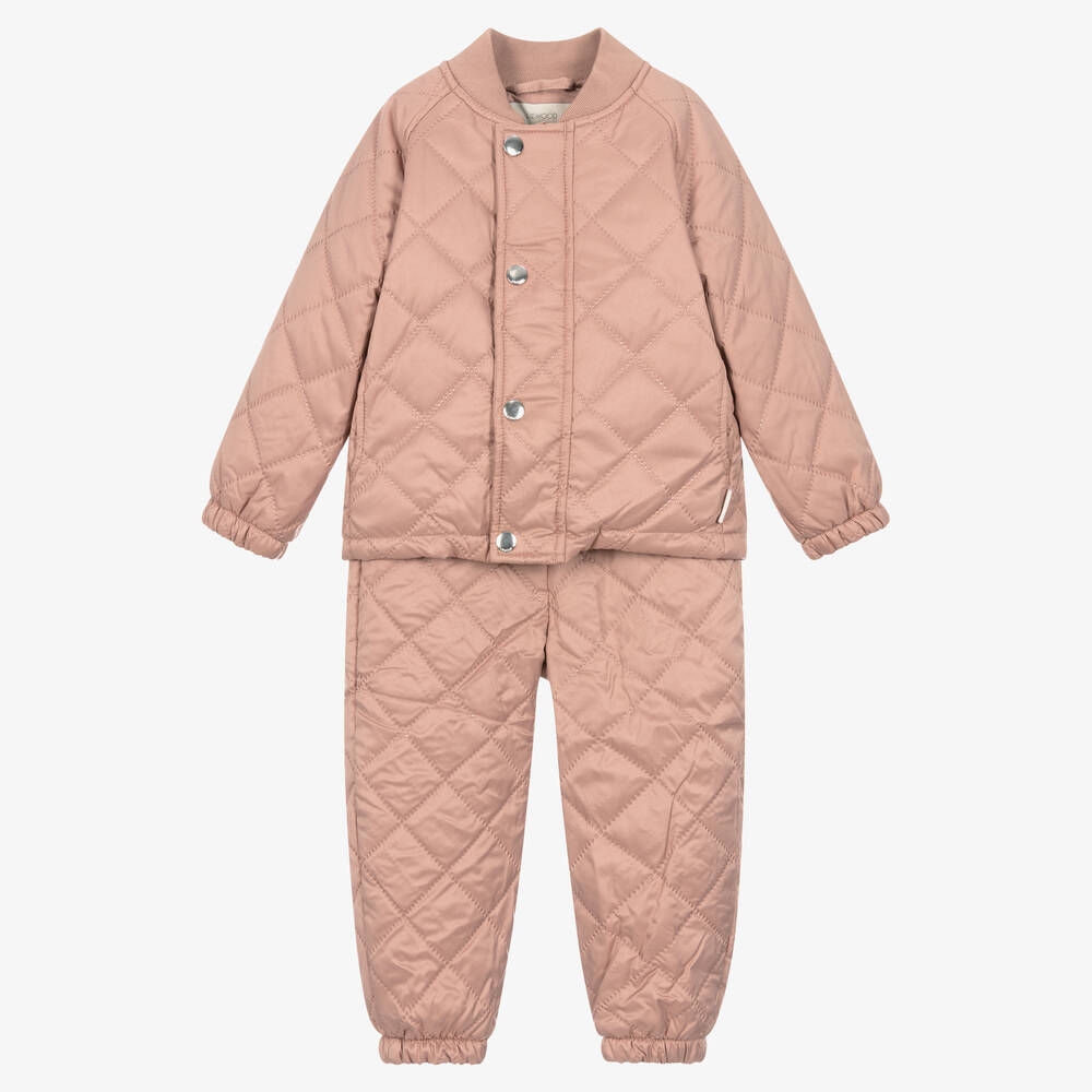 Liewood - Girls Pink Thermal Jacket & Trouser Set | Childrensalon