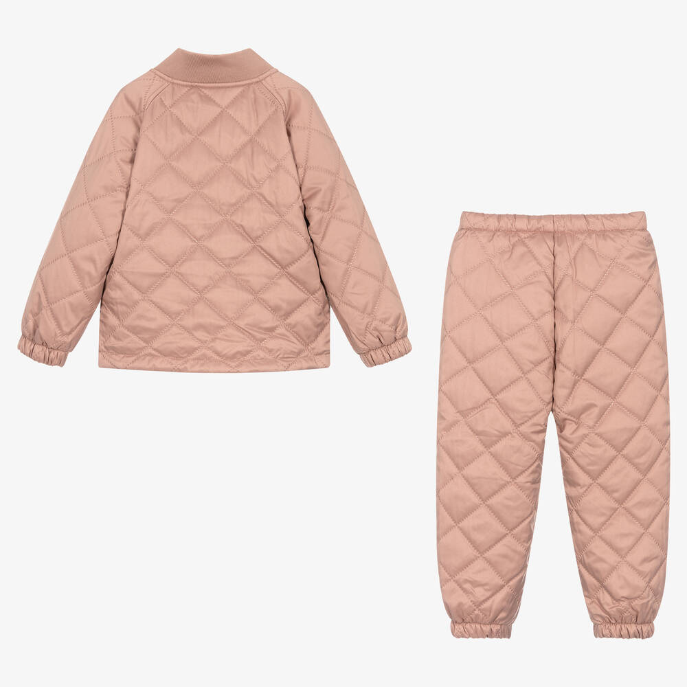 Liewood-Girls Pink Thermal Jacket & Trouser Set | Childrensalon Outlet