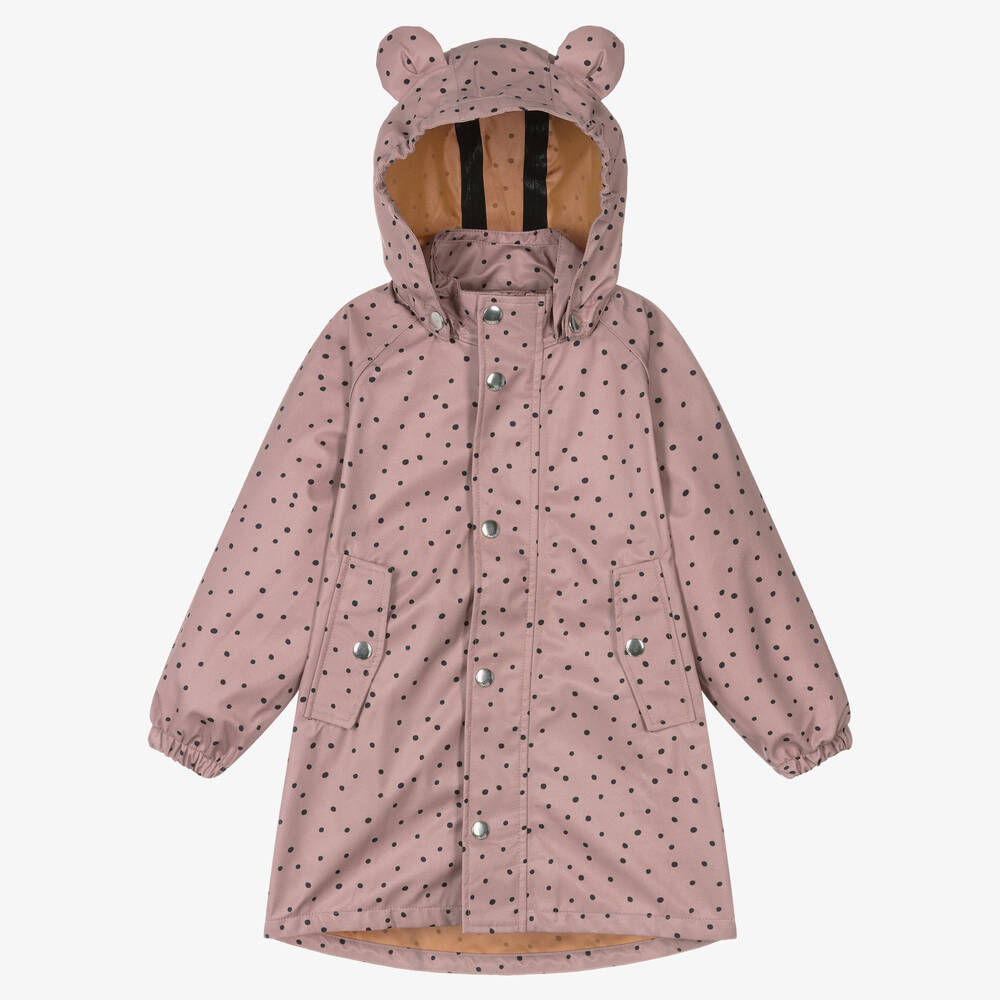 Liewood Girls Pink Waterproof Raincoat Childrensalon Outlet