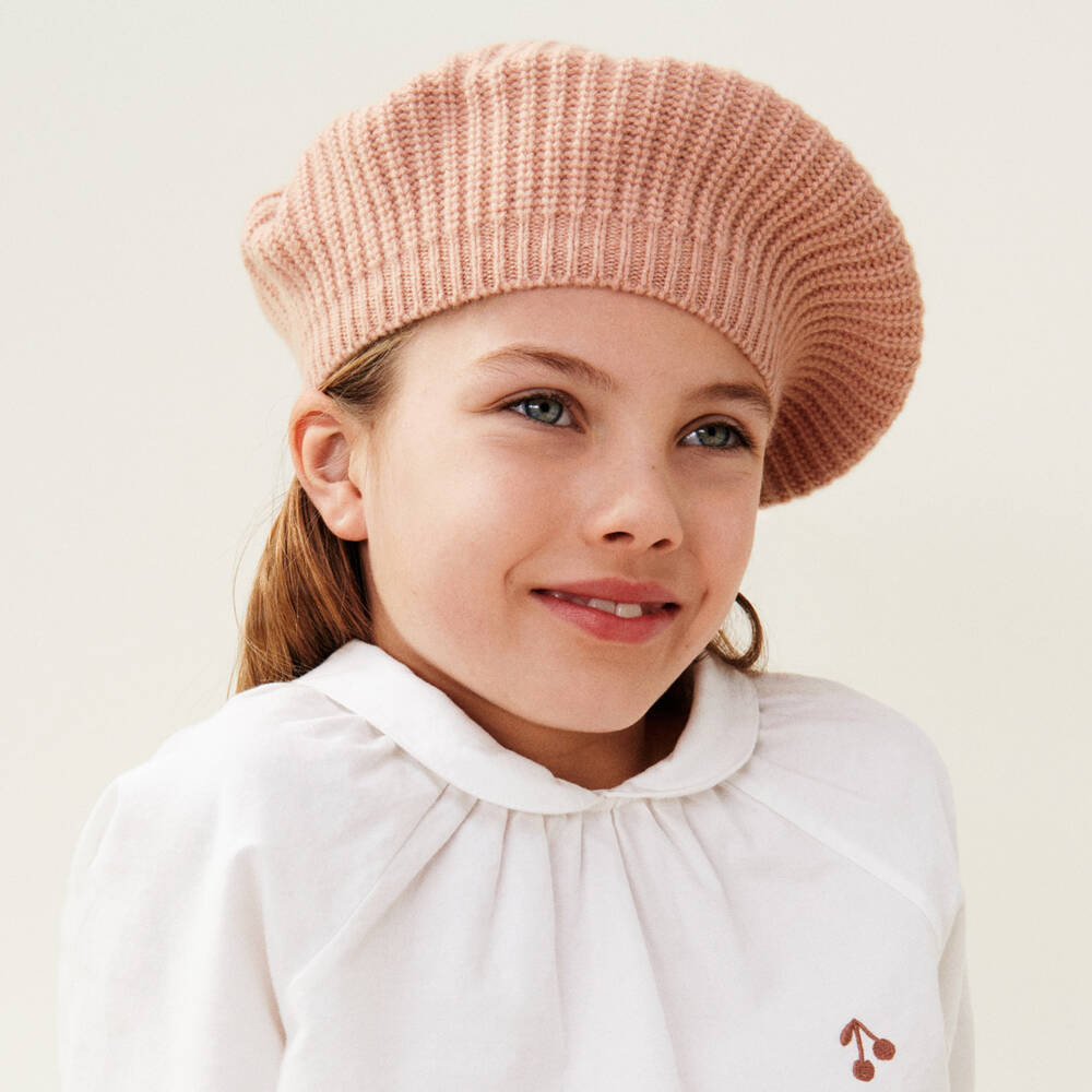 Liewood-Розовый вязаный шерстяной берет для девочек | Childrensalon Outlet