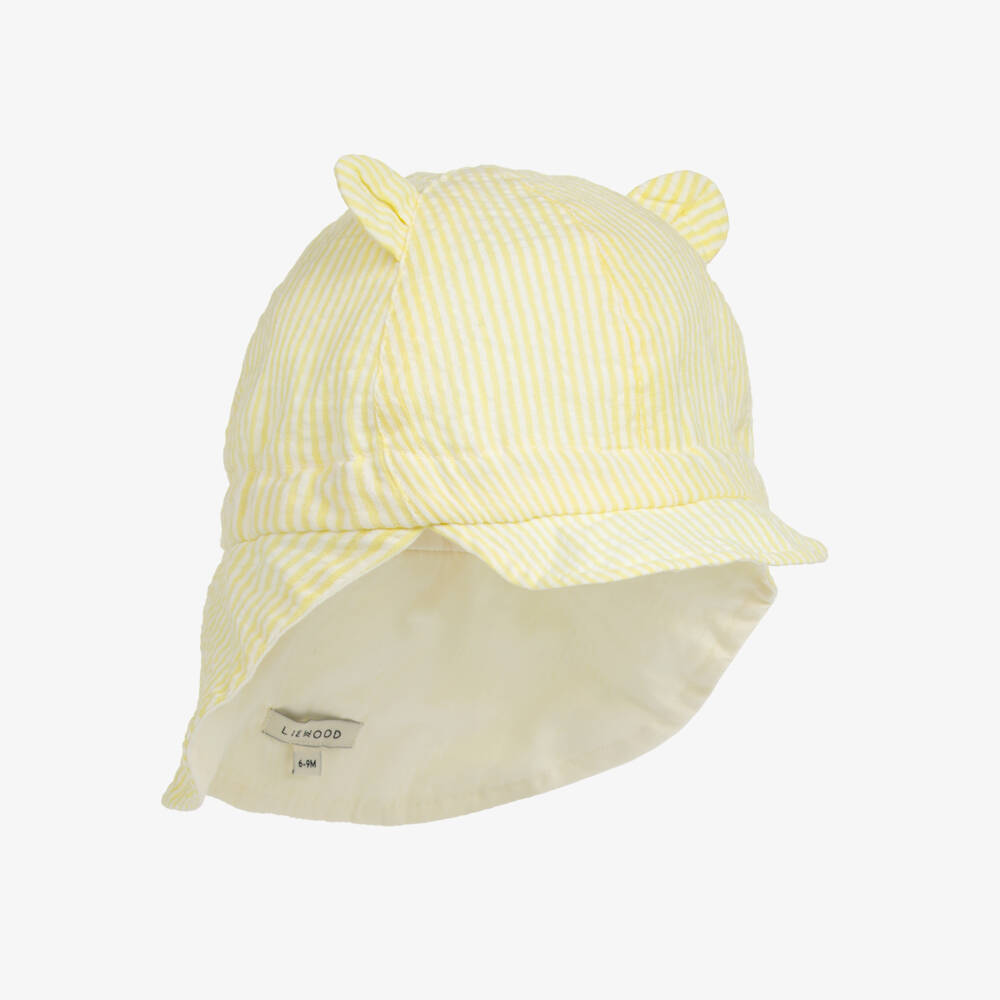 Liewood-Girls Reversible Organic Yellow Hat | Childrensalon Outlet