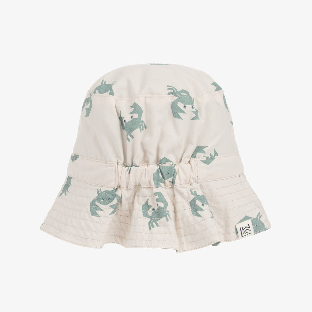Liewood-Green & Beige Reversible Cotton Sun Hat | Childrensalon Outlet