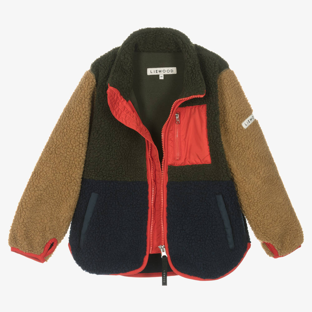 Liewood - Green Colourblock Teddy Fleece Jacket
