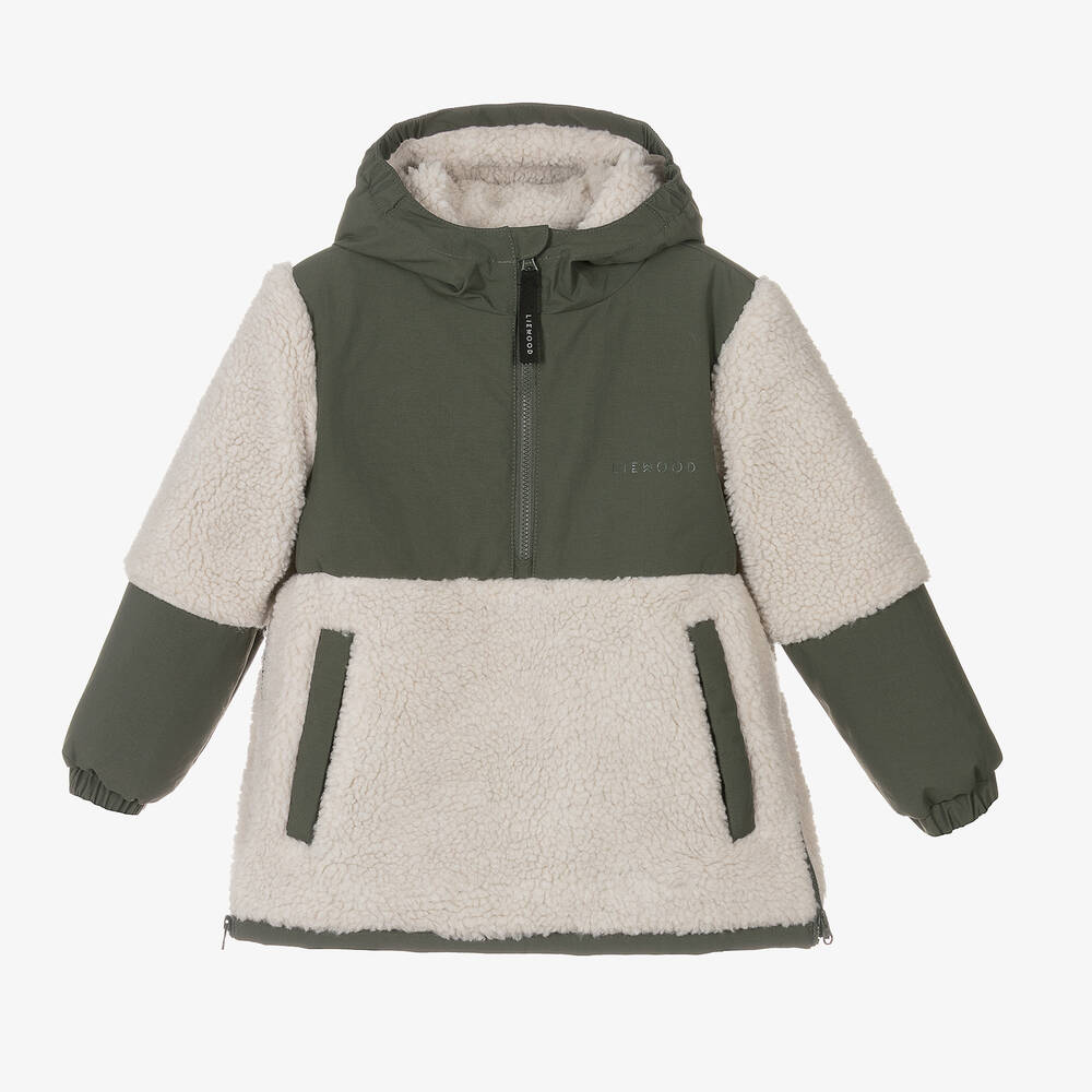 Liewood - Кремово-зеленая утепленная куртка | Childrensalon