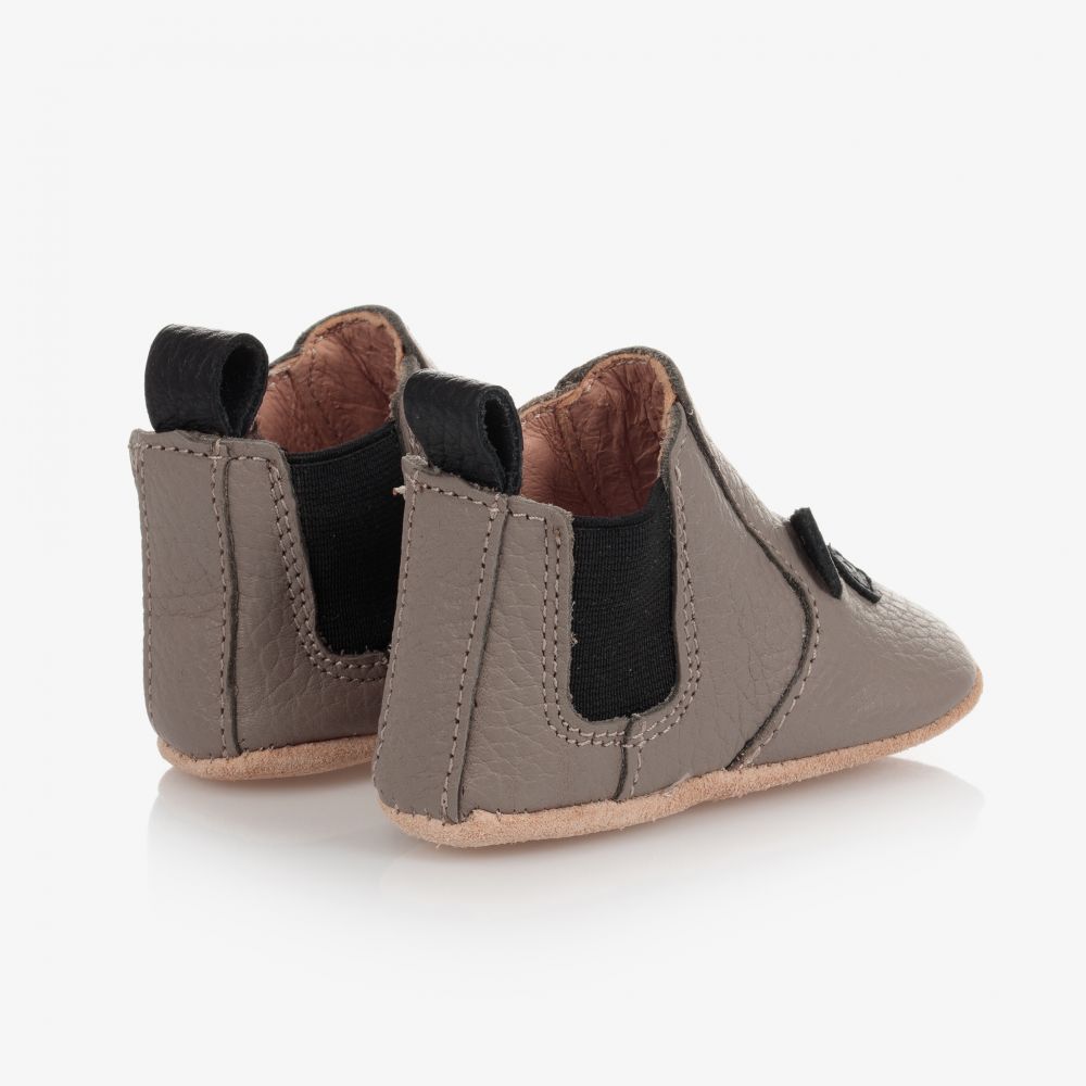 Liewood-Grey Leather Pre-Walker Shoes | Childrensalon Outlet