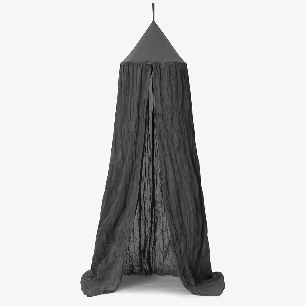 Liewood-Grey Organic Cotton Canopy | Childrensalon Outlet