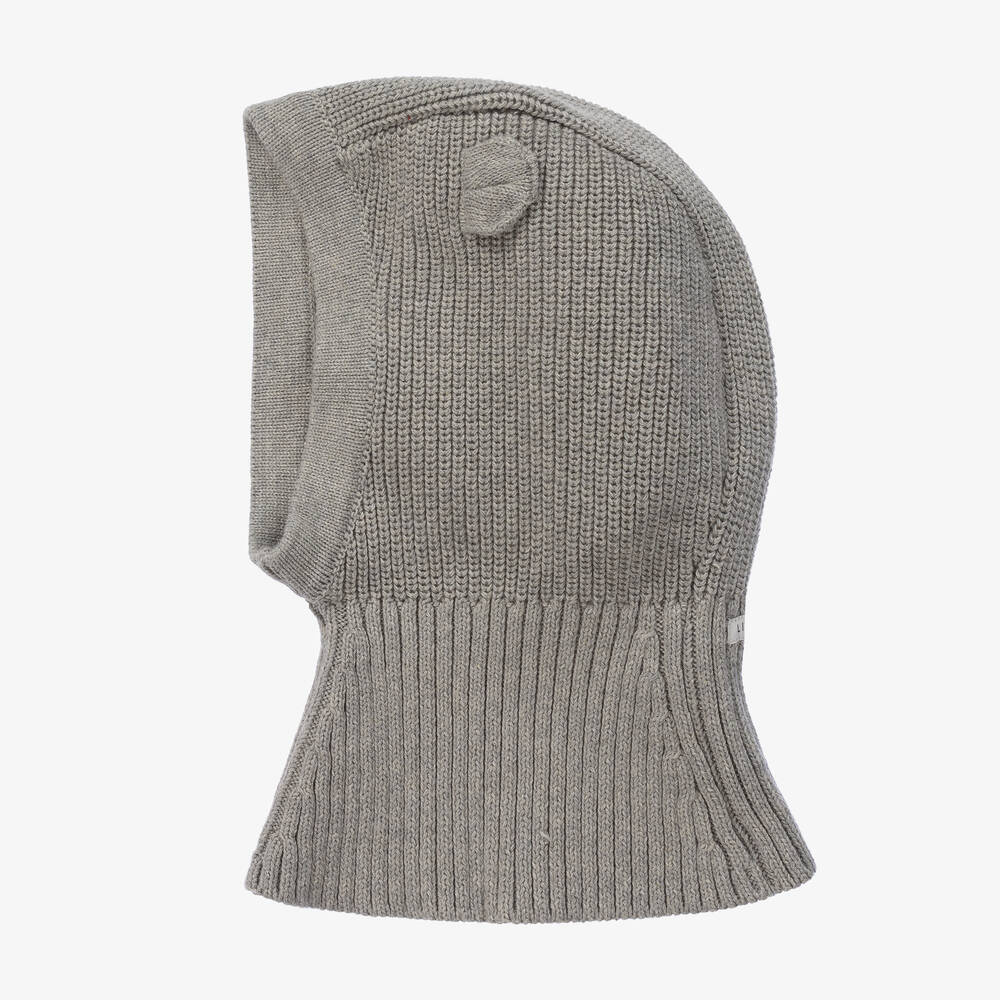Liewood-Grey Organic Cotton Knitted Balaclava | Childrensalon Outlet