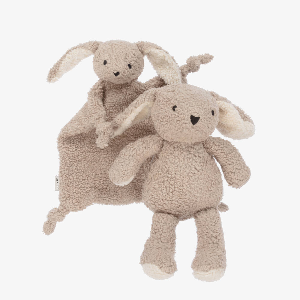 Liewood - Grey Rabbit Soft Toy & Doudou Set (30cm) | Childrensalon
