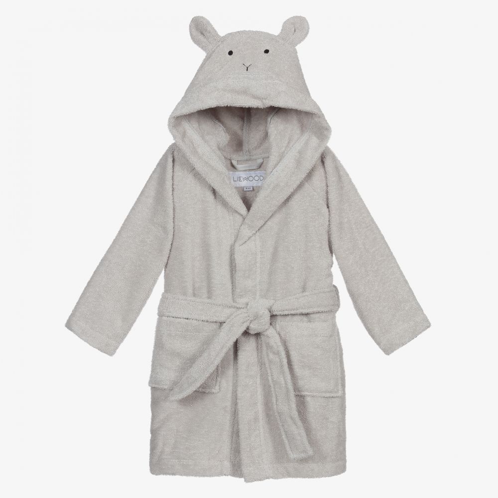 Liewood - Серый махровый халат «Кролик» | Childrensalon