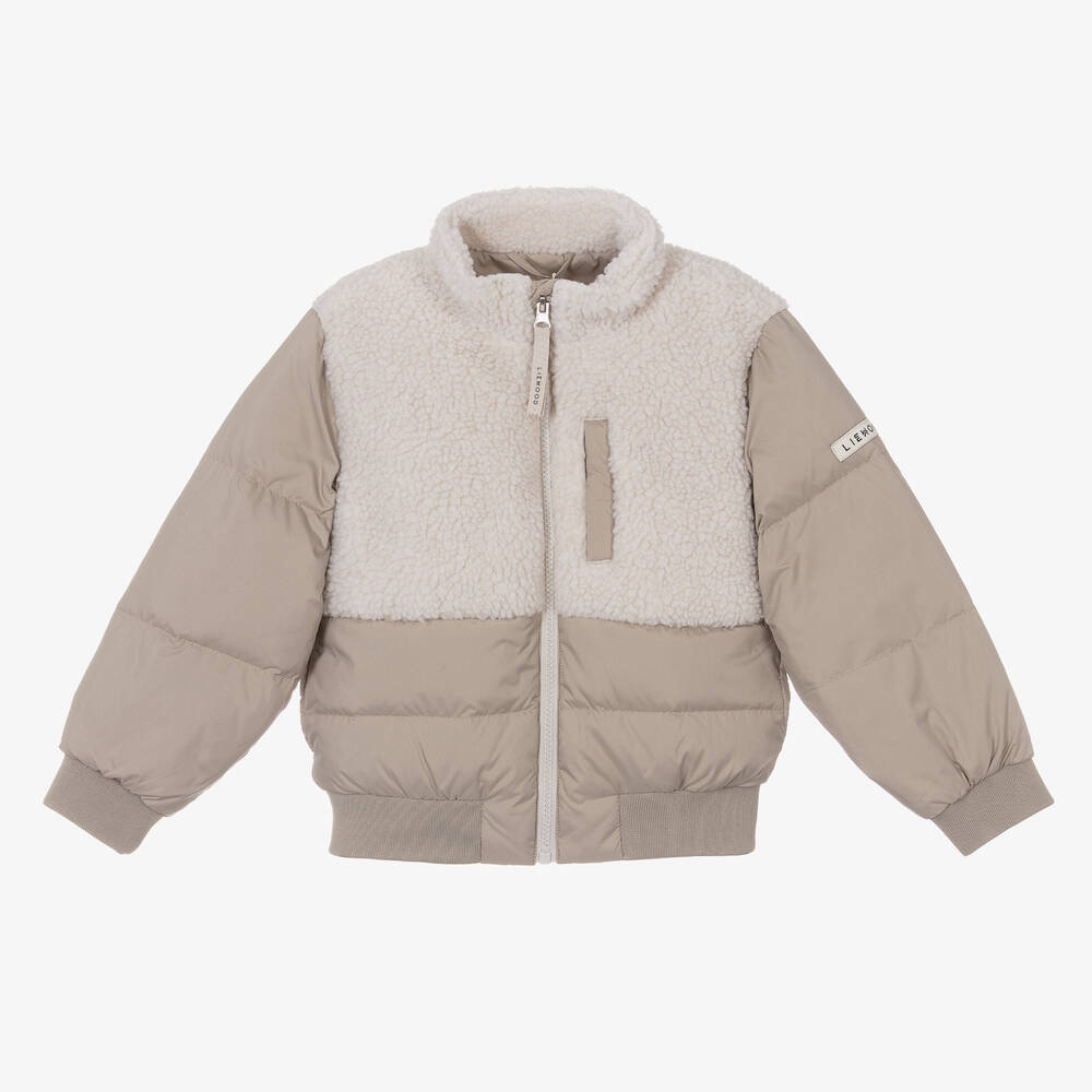 Liewood - Ivory & Beige Down Padded Jacket | Childrensalon