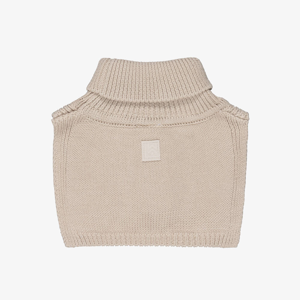 Liewood-Ivory Cable Knit Roll Neck Snood | Childrensalon Outlet