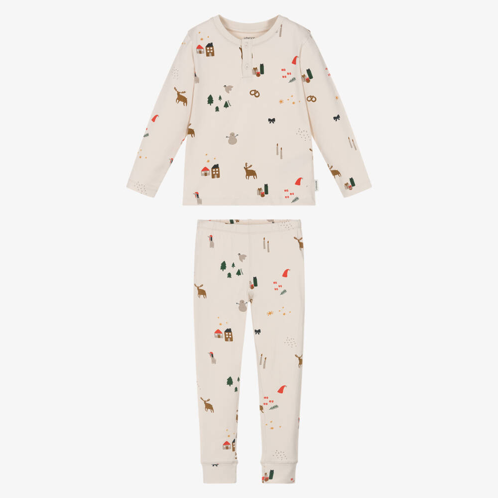 Liewood-Ivory Christmas Pyjama Set | Childrensalon Outlet