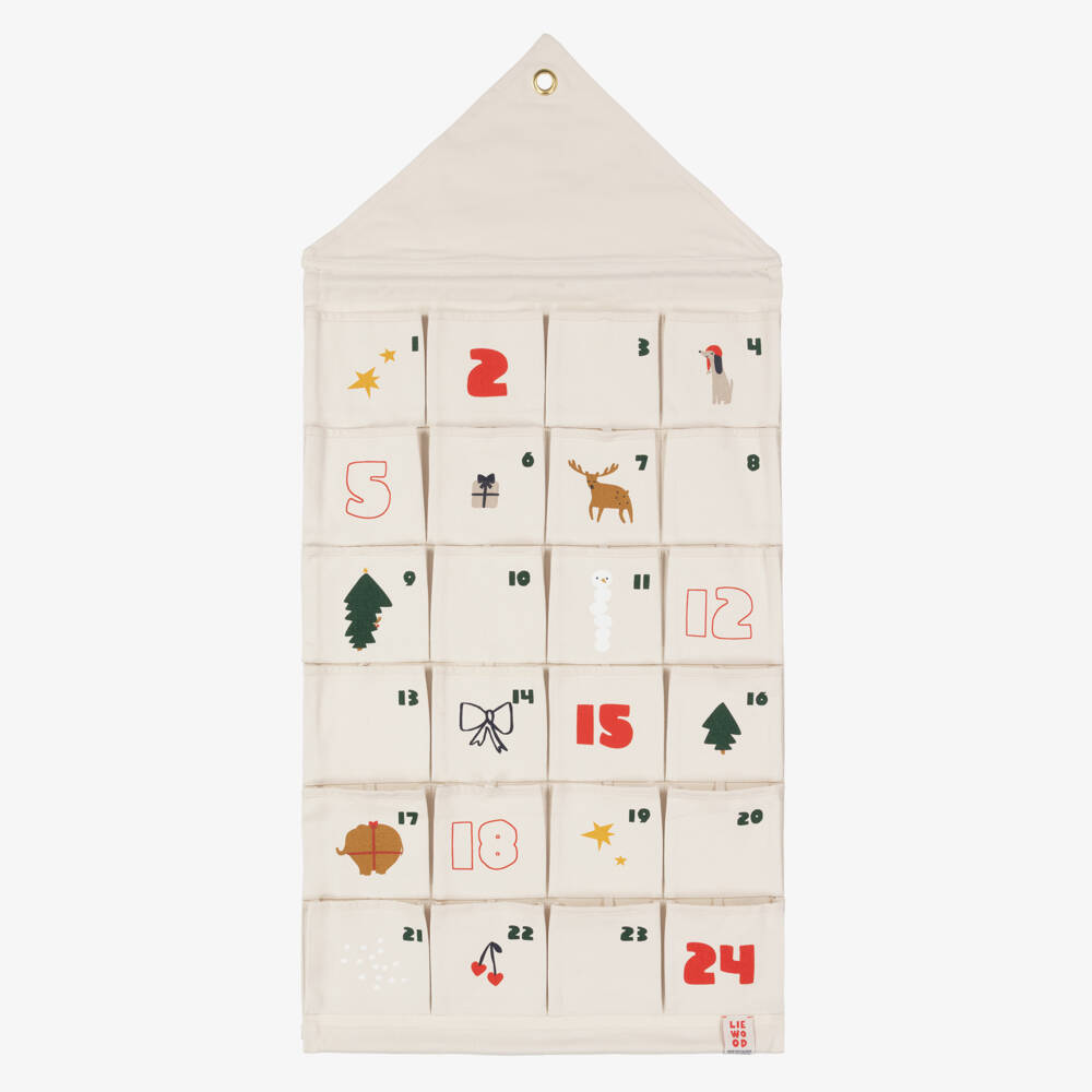 Liewood-Ivory Hanging Advent Calendar (100cm) | Childrensalon Outlet