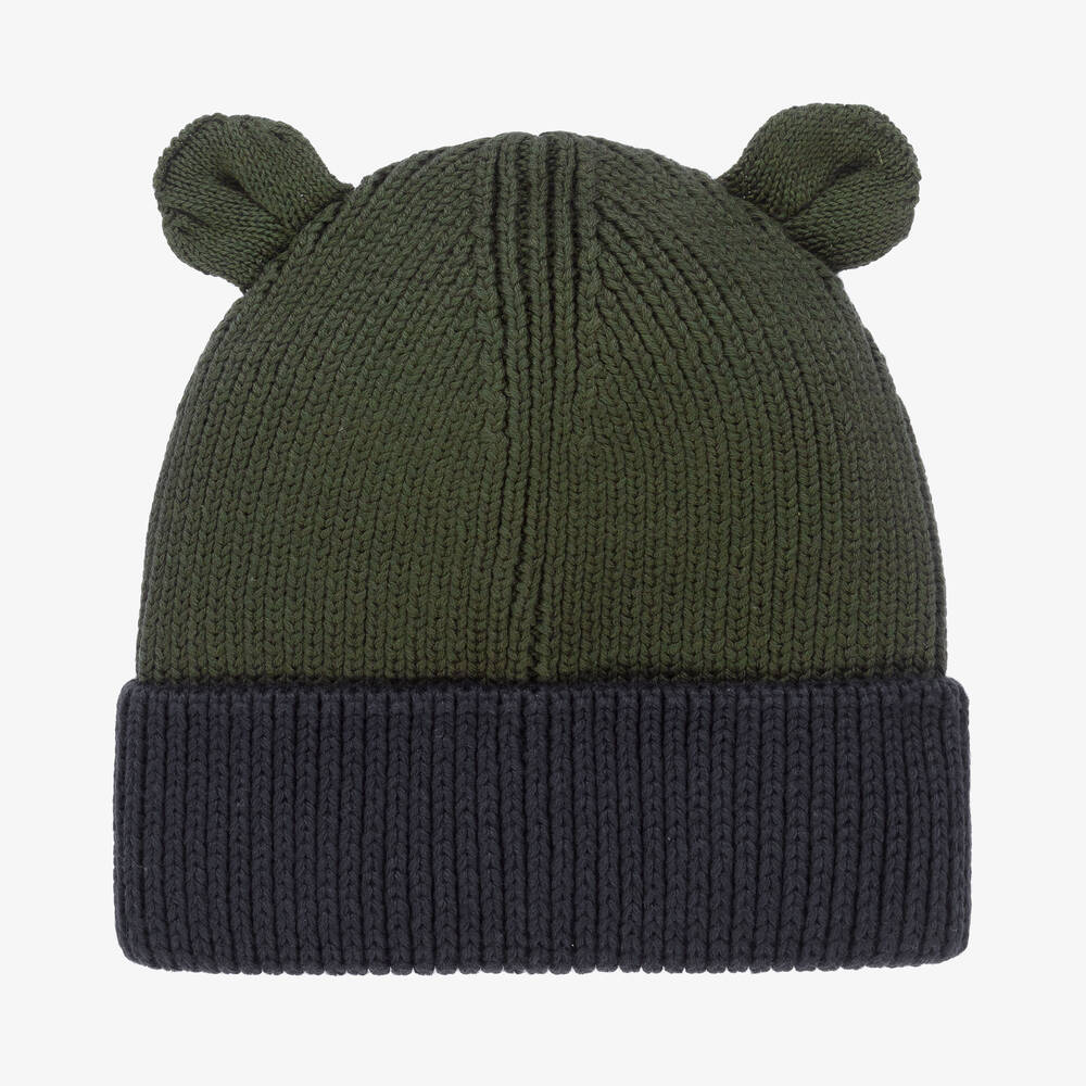 Liewood - Khaki Green Knitted Beanie Hat | Childrensalon