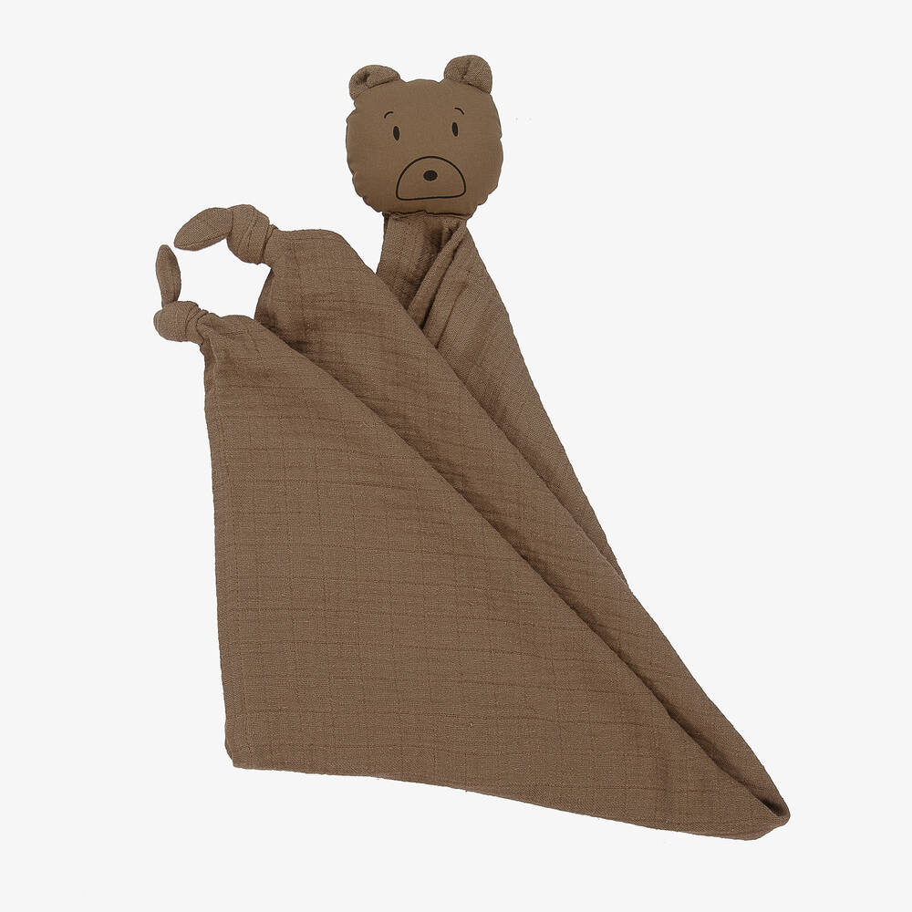 Liewood - Khaki Muslin Bear Doudou (60cm) | Childrensalon