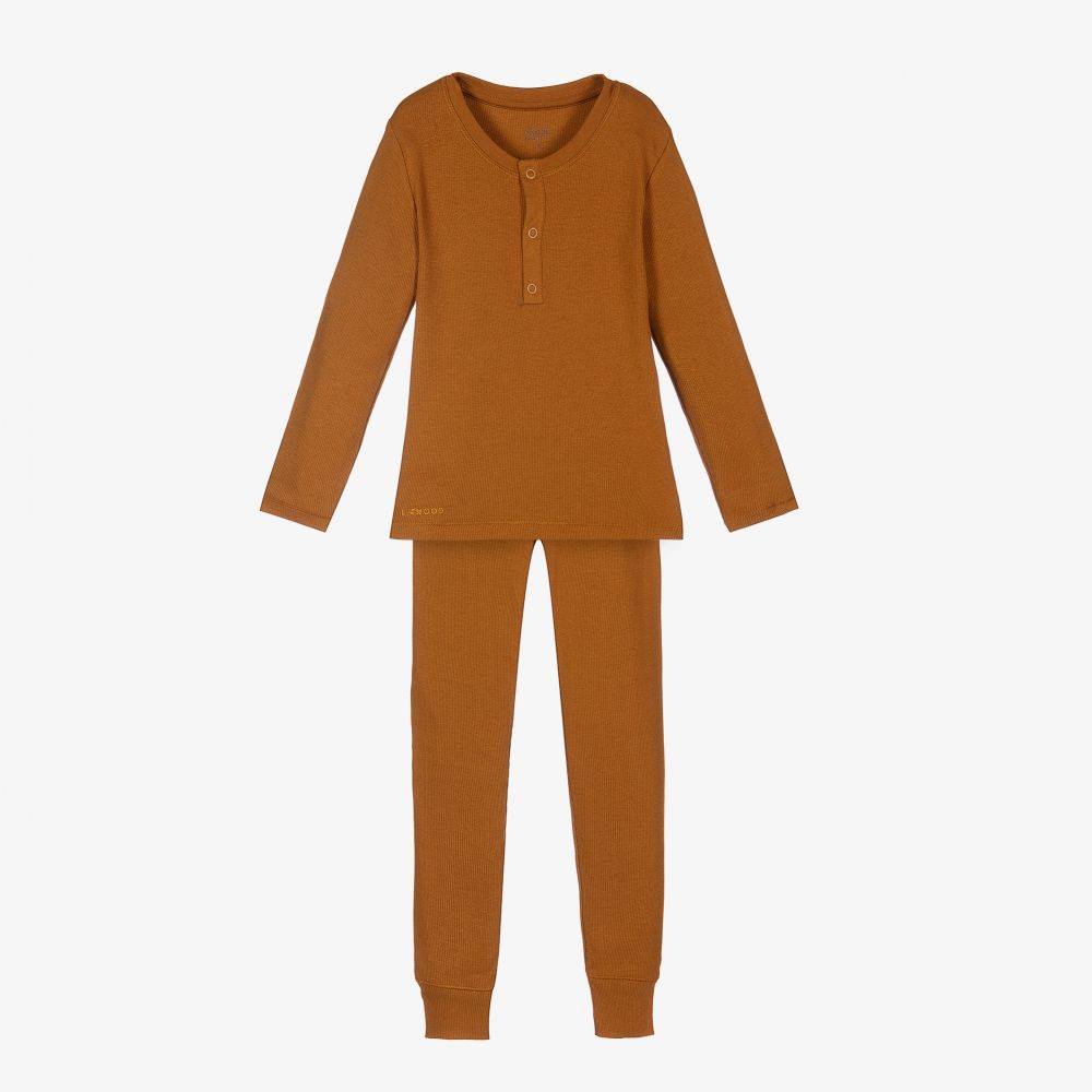 Liewood - Mustard Yellow Cotton Pyjamas | Childrensalon