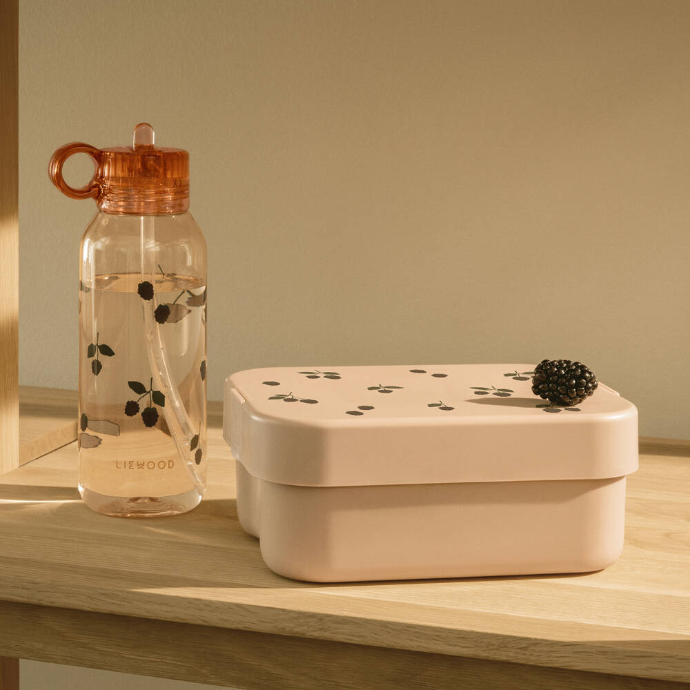 Liewood-Pink Blackberry Print Chelsey Lunchbox Set | Childrensalon Outlet
