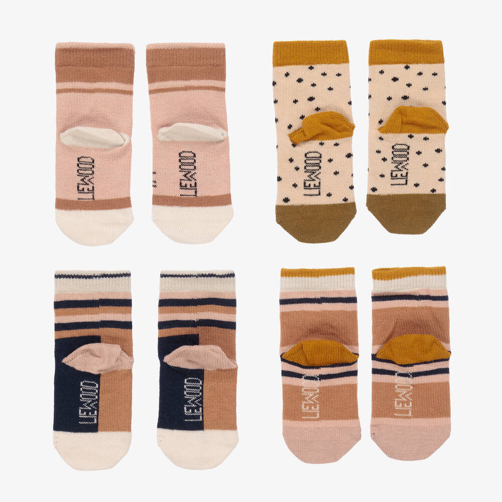 Liewood-Pink & Blue Socks (3 Pack) | Childrensalon Outlet