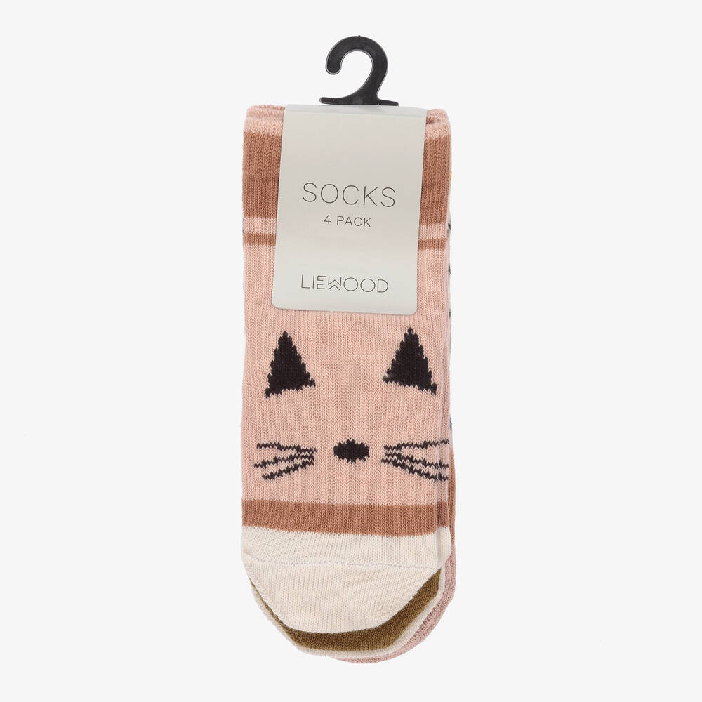 Liewood-Pink & Blue Socks (3 Pack) | Childrensalon Outlet