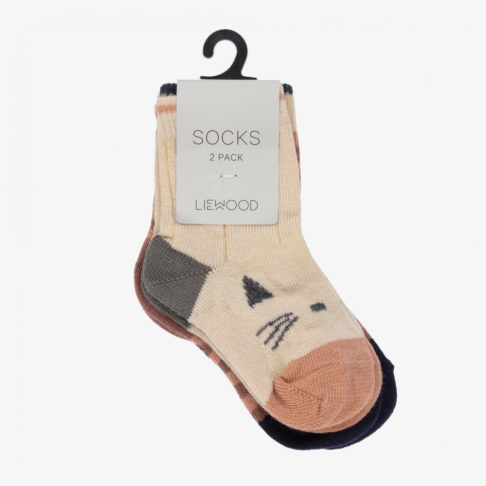 ليوود-جوارب قطن لون زهري (عدد 2) | Childrensalon Outlet