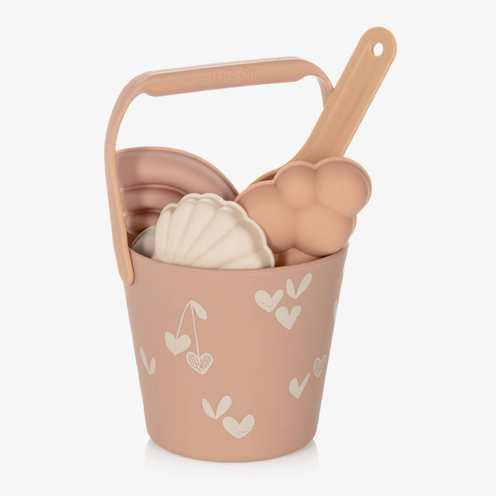 Liewood-Pink Heart Beach Set (15cm) | Childrensalon Outlet