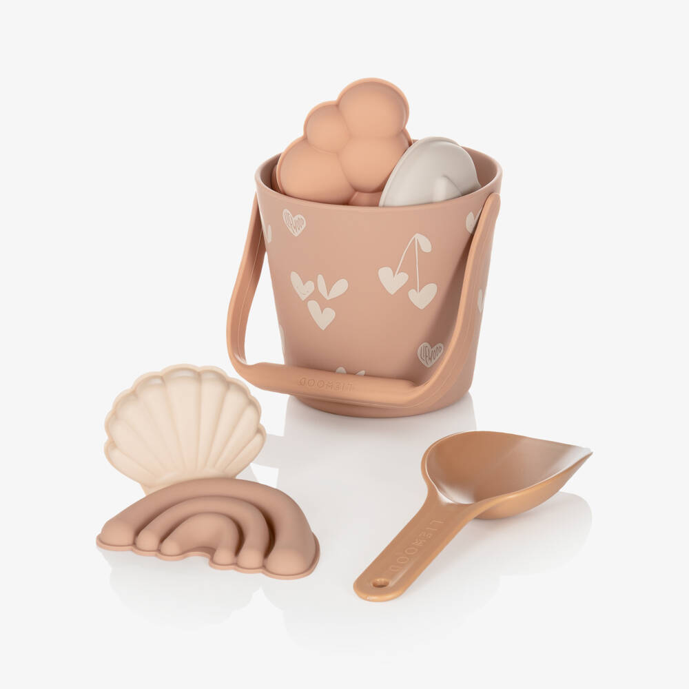 Liewood-Pink Heart Beach Set (15cm) | Childrensalon Outlet