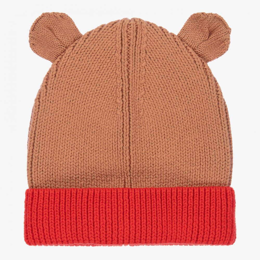 Liewood - Pink Knitted Bear Beanie Hat | Childrensalon