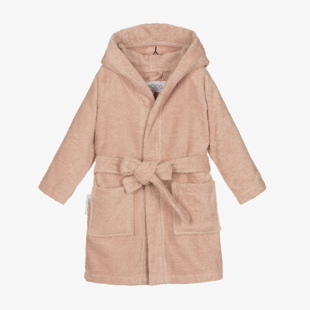 ليوود-روب حمّام قطن عضوي لون زهري للبنات | Childrensalon Outlet