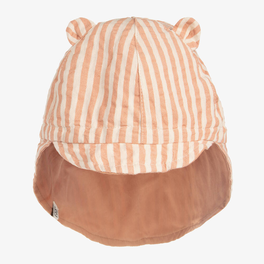 Liewood-قبعة للشمس بوجهين قطن عضوي لون زهري وبيج | Childrensalon Outlet