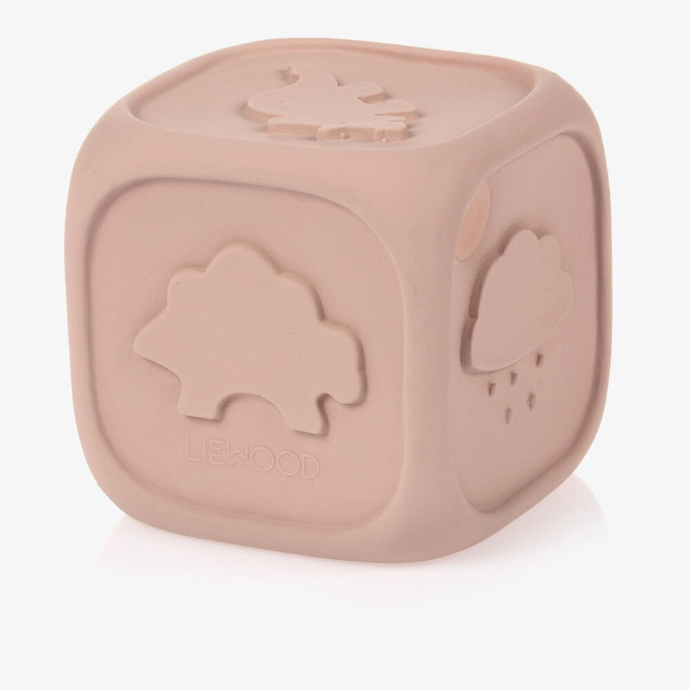 Liewood-Pink Rubber Toy Dice (10cm) | Childrensalon Outlet
