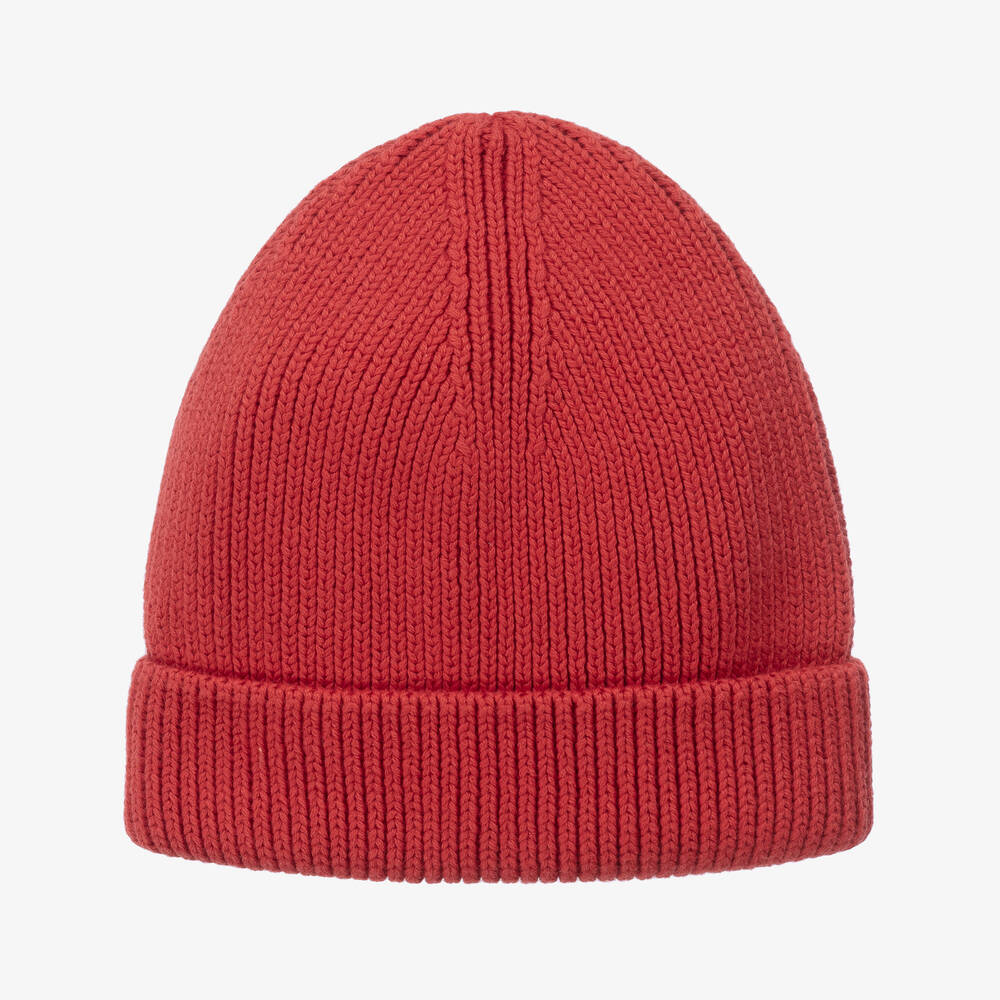 Liewood - Red Knitted Beanie Hat | Childrensalon