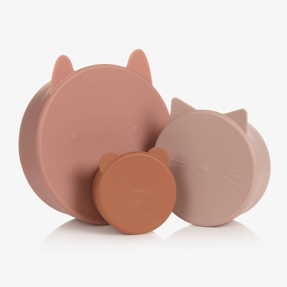 Liewood - Silicone Lidded Snack Boxes (3 Pack) | Childrensalon