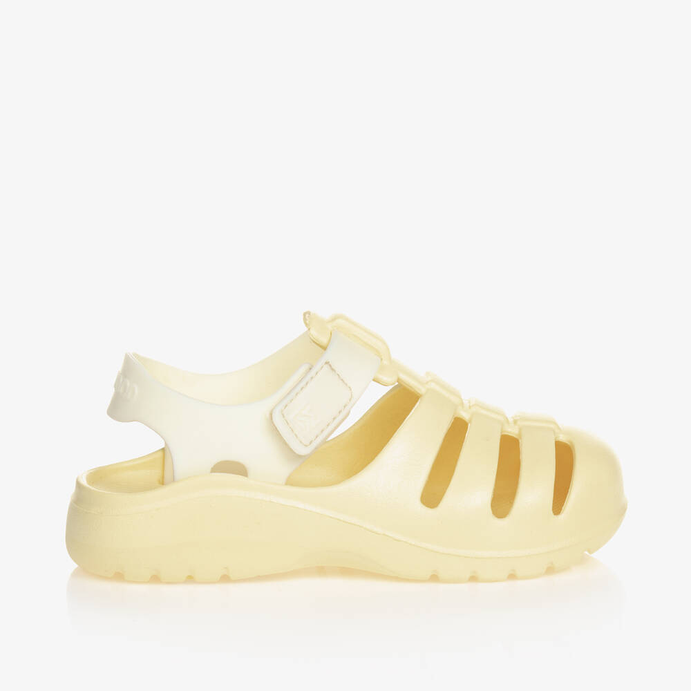 Yellow jelly sandals womens top