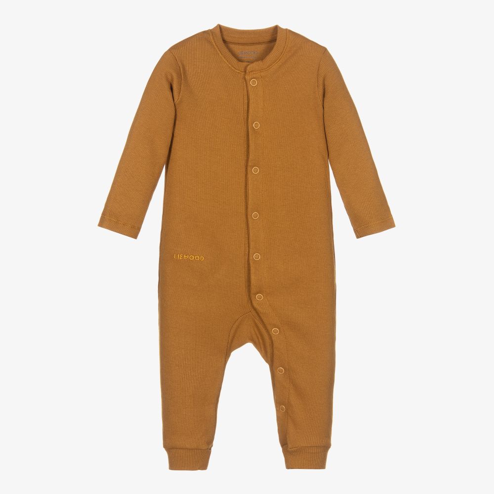 Liewood-Yellow Organic Cotton Romper | Childrensalon Outlet