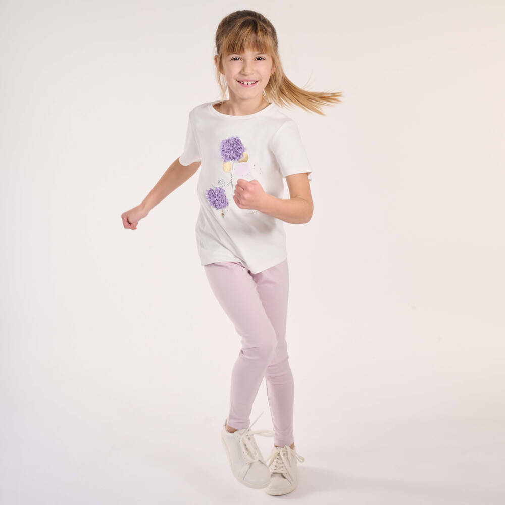 Lili Gaufrette-Girls Cotton Balloon Ballet Tee | Childrensalon Outlet