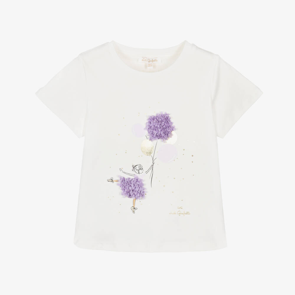 Lili Gaufrette-Girls Cotton Balloon Ballet Tee | Childrensalon Outlet