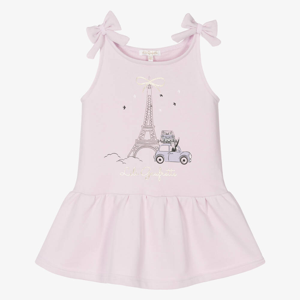 Lili Gaufrette-Платье розовое с подвеской Эйфелева башня для девочек | Childrensalon Outlet