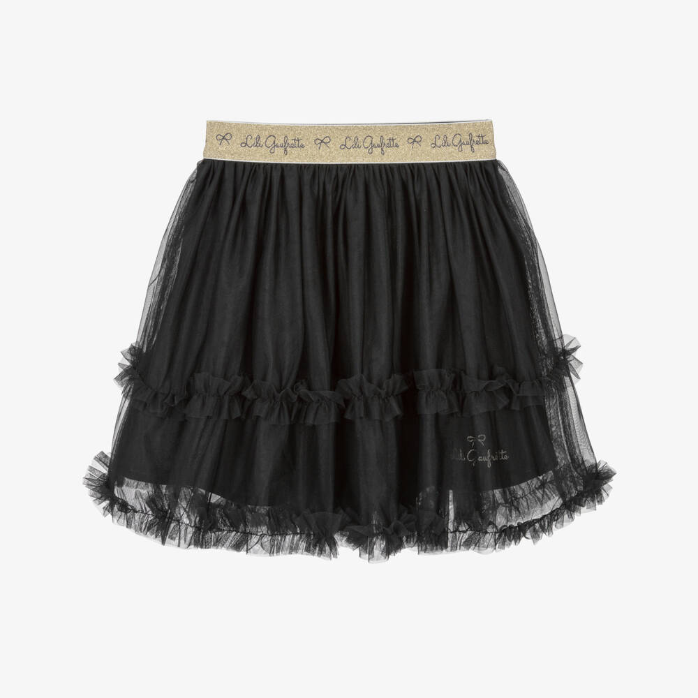 Lili Gaufrette-Girls Elegant Black Tulle Tutu | Childrensalon Outlet