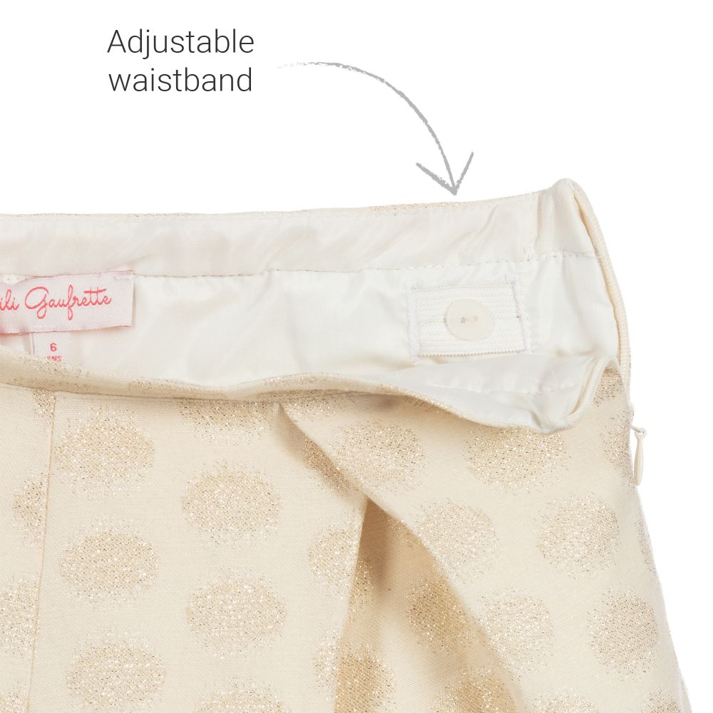 Lili Gaufrette-Girls Gold Spotted Shorts | Childrensalon Outlet