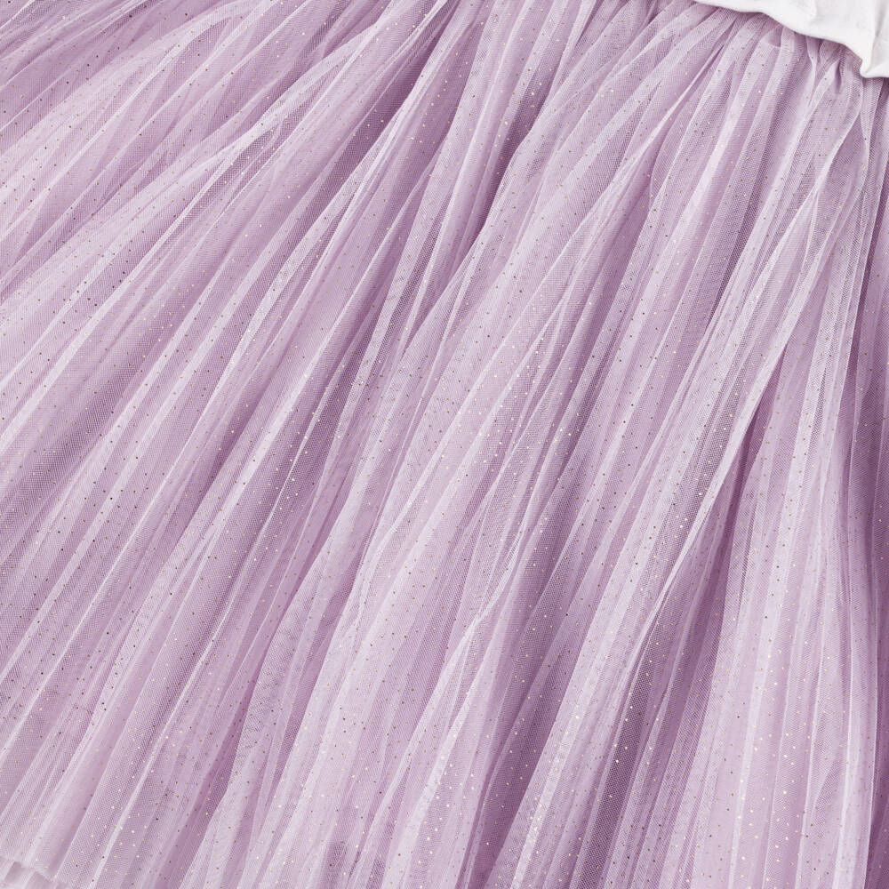 Lili Gaufrette-Girls Ivory & Blush Sparkle Tulle Gown | Childrensalon Outlet