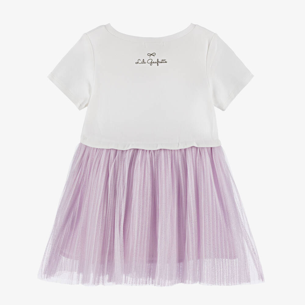 Lili Gaufrette-Girls Ivory & Blush Sparkle Tulle Gown | Childrensalon Outlet