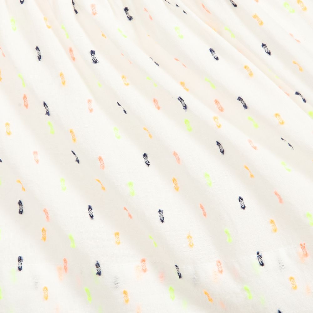Lili Gaufrette-Girls Ivory Cotton Dress | Childrensalon Outlet